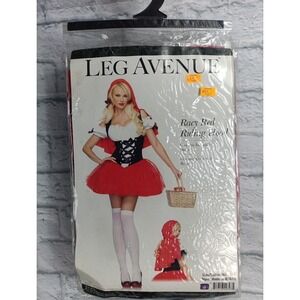 Leg Avenue Lil' Red Riding Hood Racy Adult Women's Costume Sexy Peasant  M/L b6